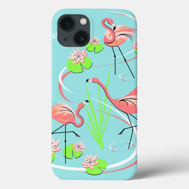 Flamingo Fandango Trio Name iPad case (Back)