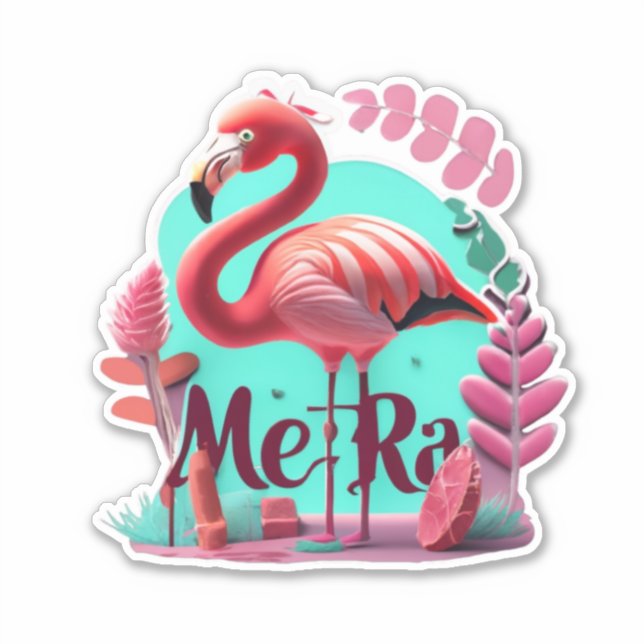 Flamingo Fantasy Stickers for a Tropical Escape (Front)