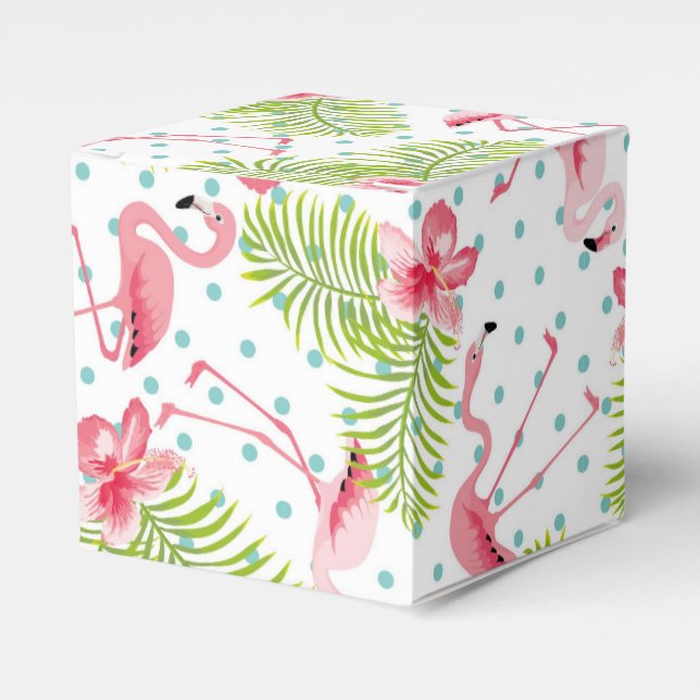 Flamingo Favour Box (Front Side)