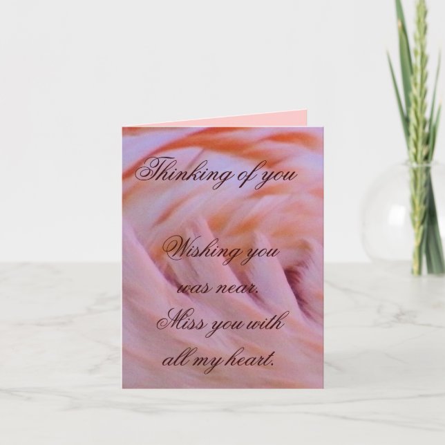 Flamingo feathers_ card (Front)