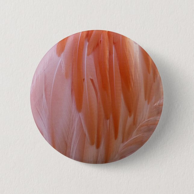 Flamingo Feathers in Shades of Pink 6 Cm Round Badge (Front)
