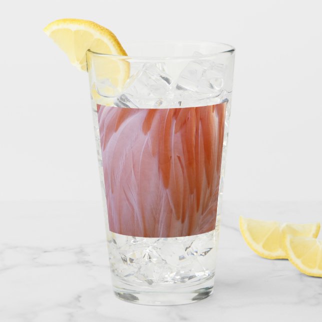 Flamingo Feathers in Shades of Pink Glass (Front Ice)