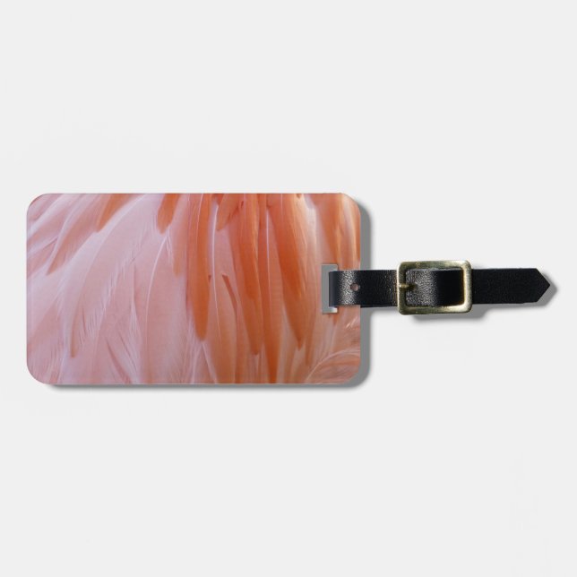 Flamingo Feathers in Shades of Pink Luggage Tag (Front Horizontal)