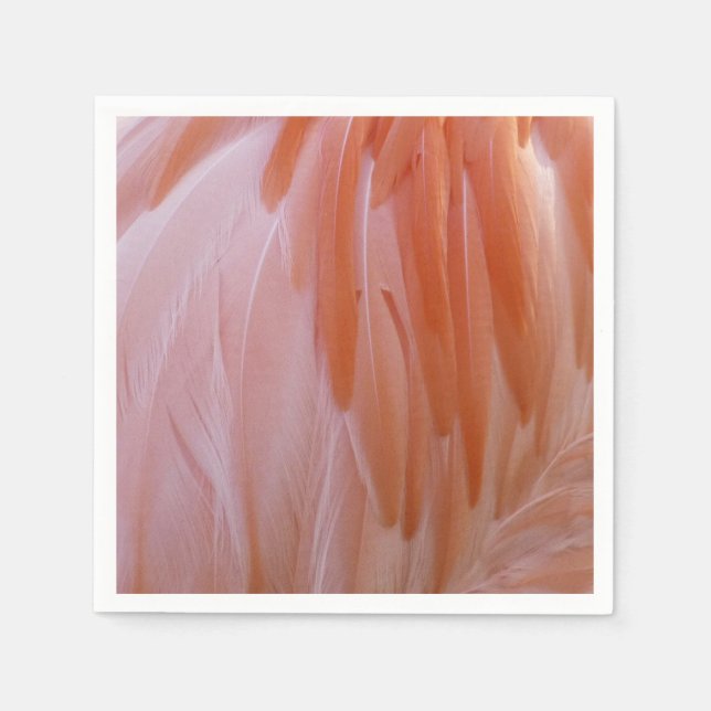 Flamingo Feathers in Shades of Pink Napkin (Front)