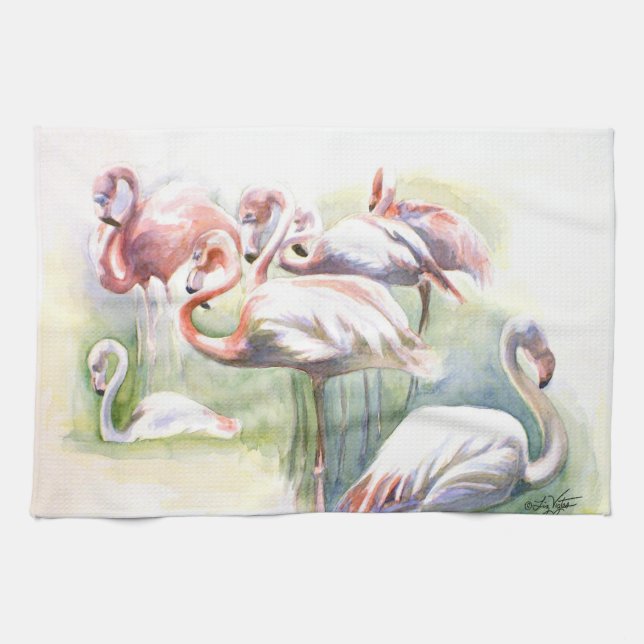 Flamingo Fiesta Kitchen Towel (Horizontal)