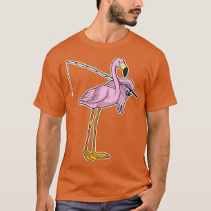 Flamingo Fishing Fisher Fishing rod T-Shirt