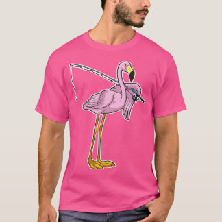 Flamingo Fishing Fisher Fishing rod T-Shirt
