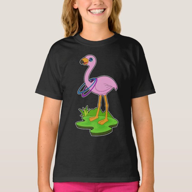 Flamingo Fitness Sports Gymnastics T-Shirt (Front)