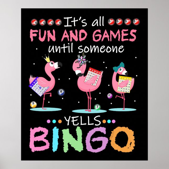 Flamingo | Flaming Bingo Funny Poster (Front)