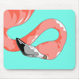 Flamingo Flamingo Bird Print Art Gift Lovers Mouse Pad