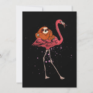 Flamingo Flamingo Riding Sloth Animal Lover Gifts Save The Date