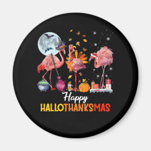 Flamingo Flamingo Thanksgiving Halloween Christmas Magnet