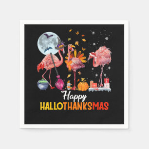 Flamingo Flamingo Thanksgiving Halloween Christmas Napkin