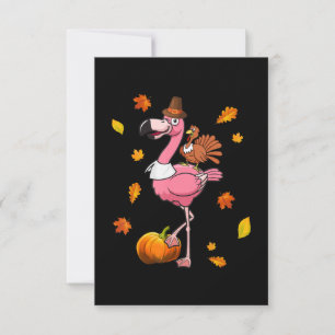 Flamingo   Flamingo Thanksgiving Halloween Invitation