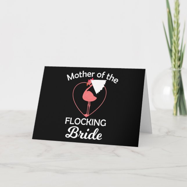 Flamingo | Flamingo Wedding Mor Of Flocking Bride Thank You Card (Front)
