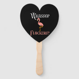 Flamingo Flamingo Whassup Flockers Hand Fan