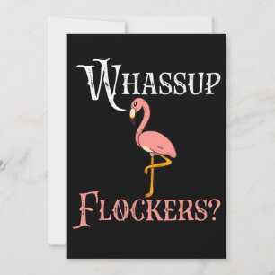 Flamingo Flamingo Whassup Flockers Thank You Card