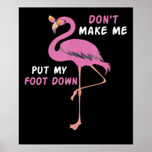 Flamingo   Flamingo With Glasses Dont Make Me Put Poster