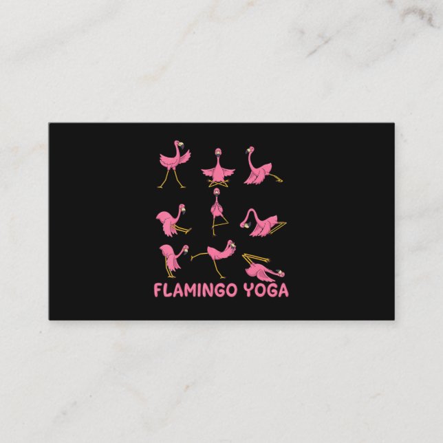 Flamingo | Flamingo Yoga Pose Meditation Enclosure Card (Front)