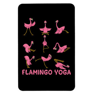 Flamingo Flamingo Yoga Pose Meditation Magnet