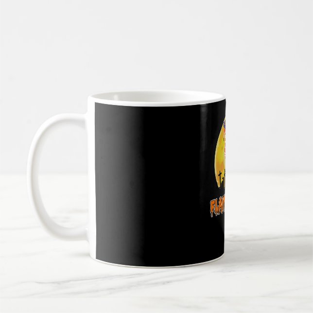Flamingo | Flamingoween Funny Witch Halloween Coffee Mug (Left)