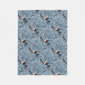 Flamingo Fledgling Watercolor Fleece Blanket