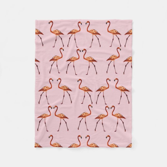Flamingo Fleece Blanket (Front)
