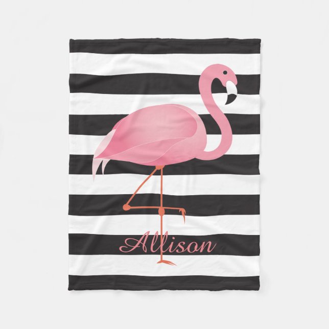 Flamingo Fleece Blanket (Front)
