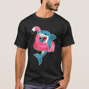 Flamingo Float Summer Shark Floating T-Shirt