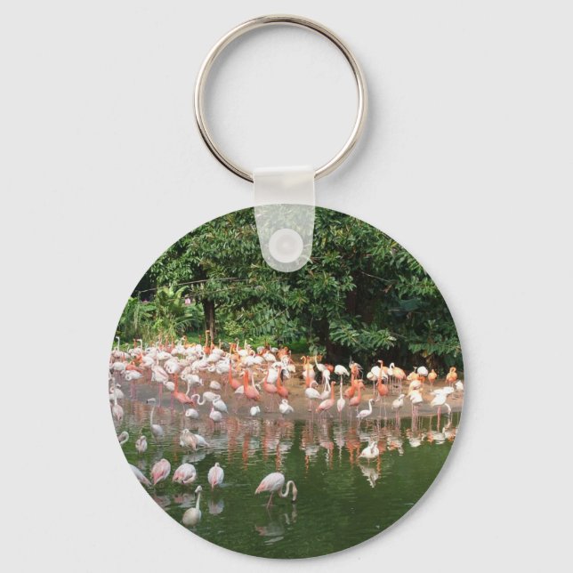 flamingo flock key ring (Front)
