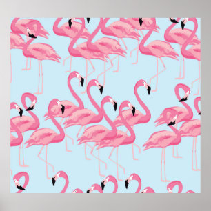 Flamingo Flock: Tropical Vintage Print