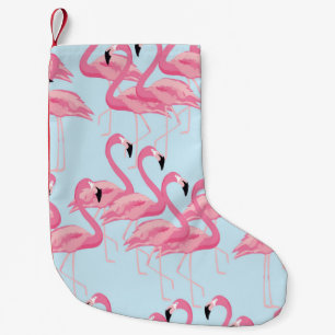 Flamingo Flock: Tropical Vintage Print Small Christmas Stocking