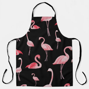 Flamingo Flock: Vintage Seamless Design Apron