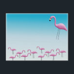 Flamingo Flocking Postcard<br><div class="desc">Fun Flamingo Graphic Design.  Great for those that love flamingos or for flamingo flocking fundraisers.  Text messages can be changed to fit your own style.  Text style,  size and colour can be customised.  Got Flamingos?  I've Been Flocked!  You've Been Flocked!  Flamingo Trainer  Flamingo Trainer Team</div>