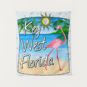 Flamingo Florida Key West Tapestry