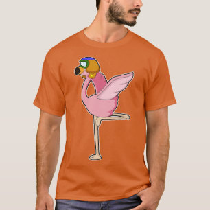 Flamingo Flying Helmet T-Shirt
