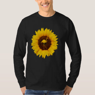 Flamingo  For Women Men Bird Animal Sunflower T-Shirt