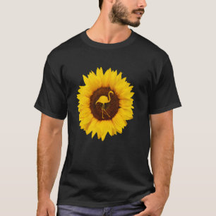 Flamingo  For Women Men Bird Animal Sunflower T-Shirt