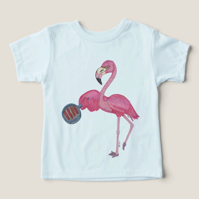 FLAMINGO FRYING SAUSAGES (Design Front)
