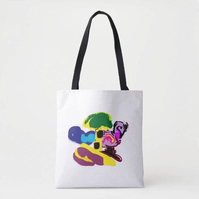Flamingo fun summer style tote bag (Front)
