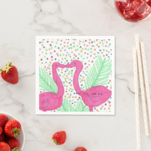Flamingo Fun Tropical Pattern Napkin