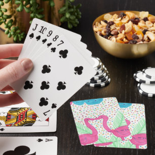 Flamingo Fun Tropical Pattern Playing Cards