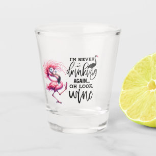Flamingo Funny Face for Party  Shot Glass