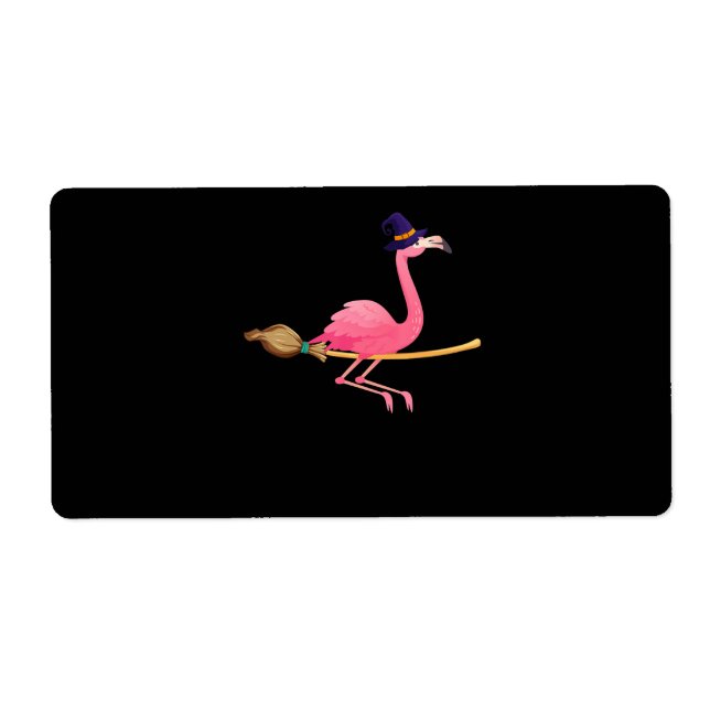 Flamingo | Funny Flamingo Witch Halloween (Front)