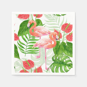 Flamingo garden napkin