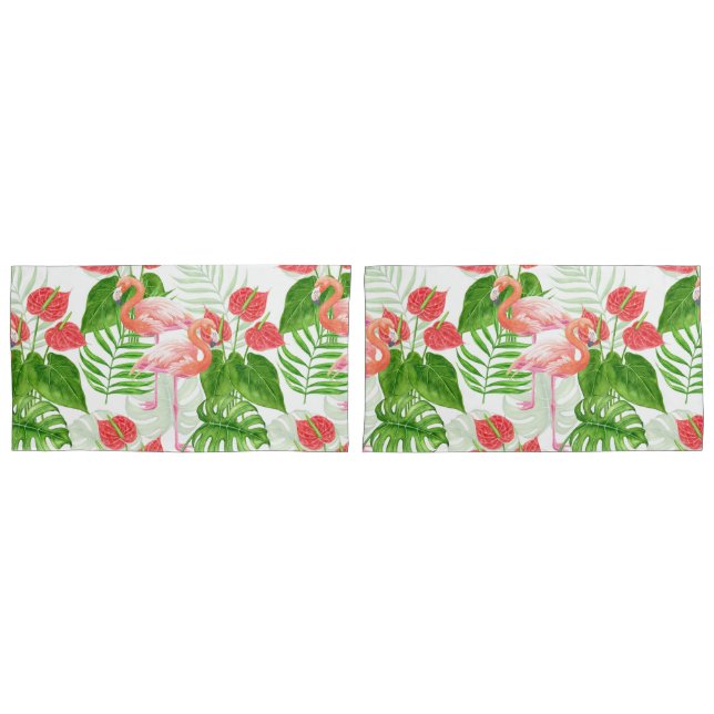 Flamingo garden pillowcase (Front-Set)