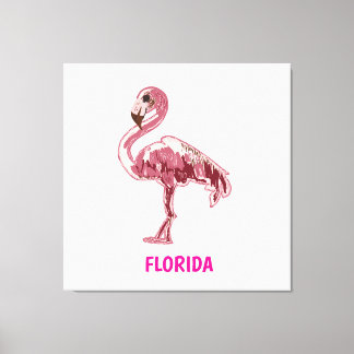 Flamingo gemalter pinker Flamingo  Canvas Print