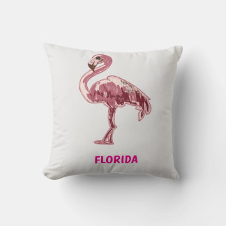Flamingo gemalter pinker Flamingo  Cushion
