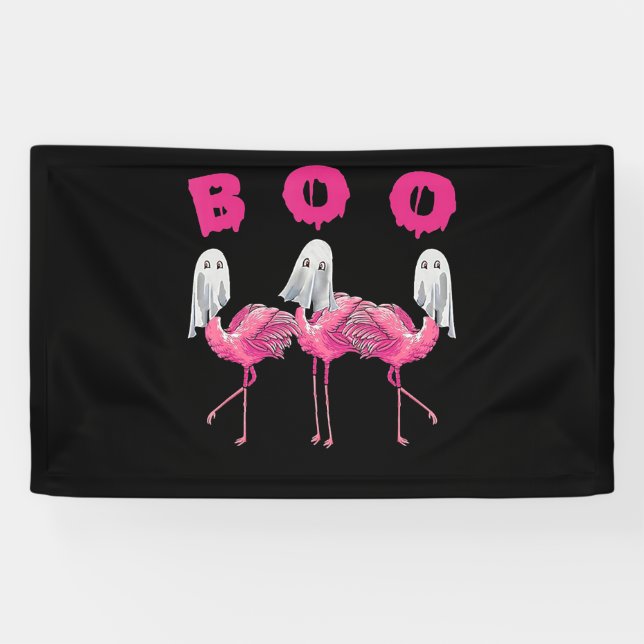 Flamingo | Ghost Flamingo Boo Halloween Costume Banner (Horizontal)