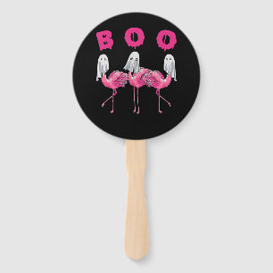 Flamingo Ghost Flamingo Boo Halloween Costume Hand Fan